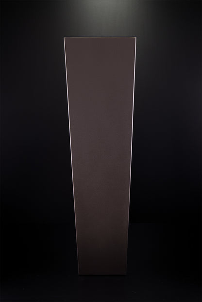 Osiride floor vase with metallic bronze paint, modern design, by Vera Forma.